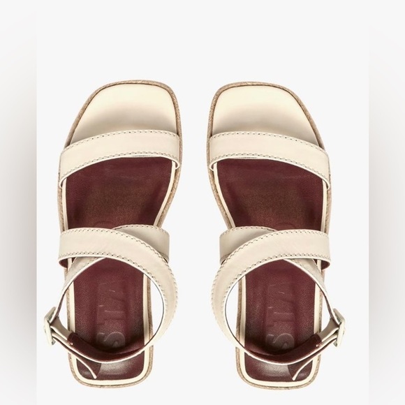 NIB Staud Lara Espadrille Sandal In Cream / Natural - Picture 4 of 14